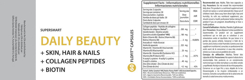 Skin, Hair, Nails Daily Beauty Supplements Super Smart 